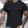 Summer Men's New Solid Color Letters Printed T-Shirt Loose Round Neck Short-Sleeved Casual Fashion Street Personality Tops 50945