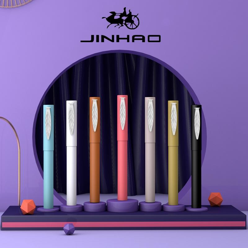 Перьевая ручка Jinhao 519 Leaf Series, дымчатый цветной корпус, самолет, сверхтонкие чернильные ручки