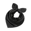 60*60cm Women Elegant Square Scarf Solid Small Hair Tie Band For Business Party Head Neck Silk Satin Scarf