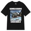 Italian Brainrot Tralalero Tralala Tung Tung Tung Sahur Bombardiro Crocodilo Funny Meme T-shirts Men Women Fashion Loose T Shirt