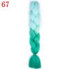 Ombre Braiding Hair Extensions 24inch 115g Synthetic Jumbo Braids Hair Fiber Pink Purple Blue Green