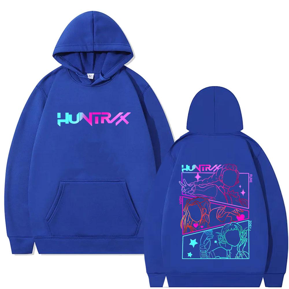 Худи с графикой охотников на демонов K-pop, кавайный принт Руми Мира Зои, пуловер, мужская женская мода, винтажный оверсайз