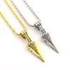Arrowhead Pendant Men Necklace Vintage Alloy Chain Spearpoint Necklace Fashion Accessories
