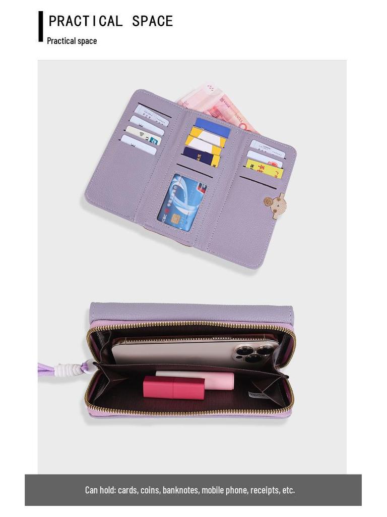 2025 Women's Luxury Tri-fold Leather Wallet - Multifunctional, Large Capacity PU Clutch