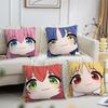 Anime b-Bocchi the Rock Chibi Girl Cushion Cover Comfortable Soft Pillow Case for Sofa Living Room Home Decor Protective Covers