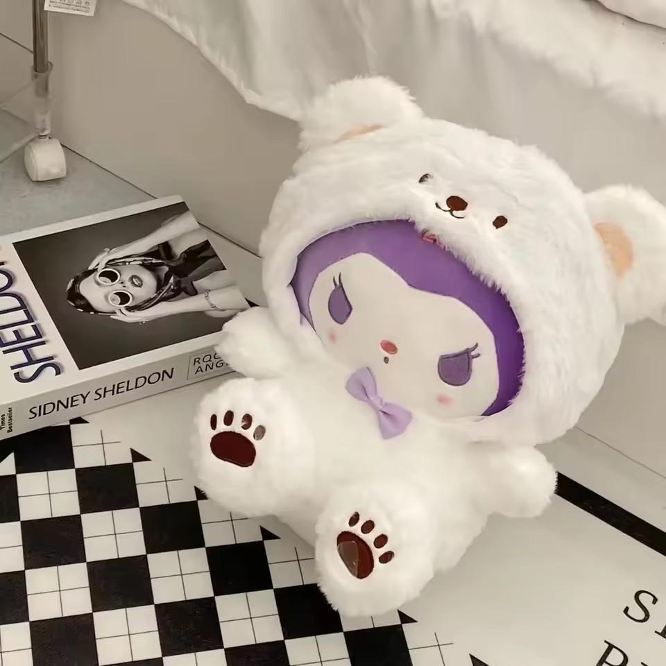 25cm Sanrio Kuromi Mymelody Cinnamorol Kawaii Anime Plush Toys Soft Stuffed Doll Plushie Pillow Xmas Gift Decor