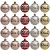 6Pcs/Box Electroplated Plastic Ball Christmas Tree Ornament Plastic Christmas Decorations