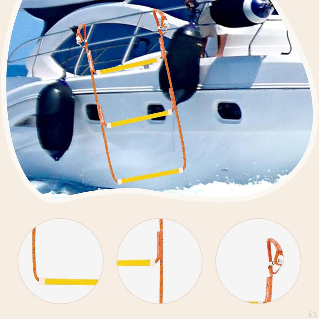 Boat Rope Ladder for Easy Access To Canoes And Motorboats