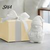 Customizable Festival Souvenirs 3D Printed Snowman Figurine Holding Gift Boxes, DIY Paintable Christmas Hand Painted Box Decor Ornament, Cute