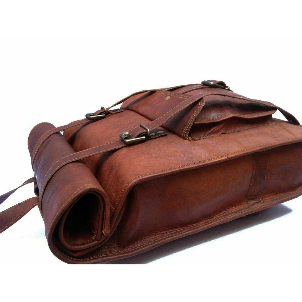 Handmade Backpack Women's Real Leather Vintage Rucksack Shoulder Satchel Bag