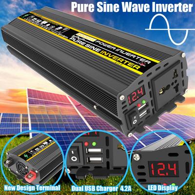 Чистый синусоидальный инвертор постоянного тока 12/24/48/60 В в переменный ток 220 В 110 В преобразователь напряжения 3000 Вт солнечный инвертор