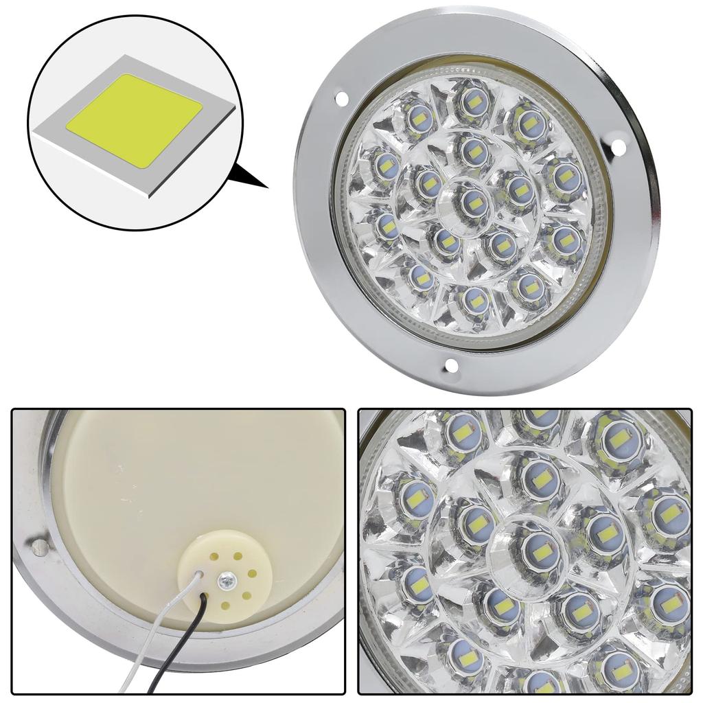 Ygmylandbb LED Truck Tail Lamp Trailer Tail Light 24V Back Lamp Universal Round