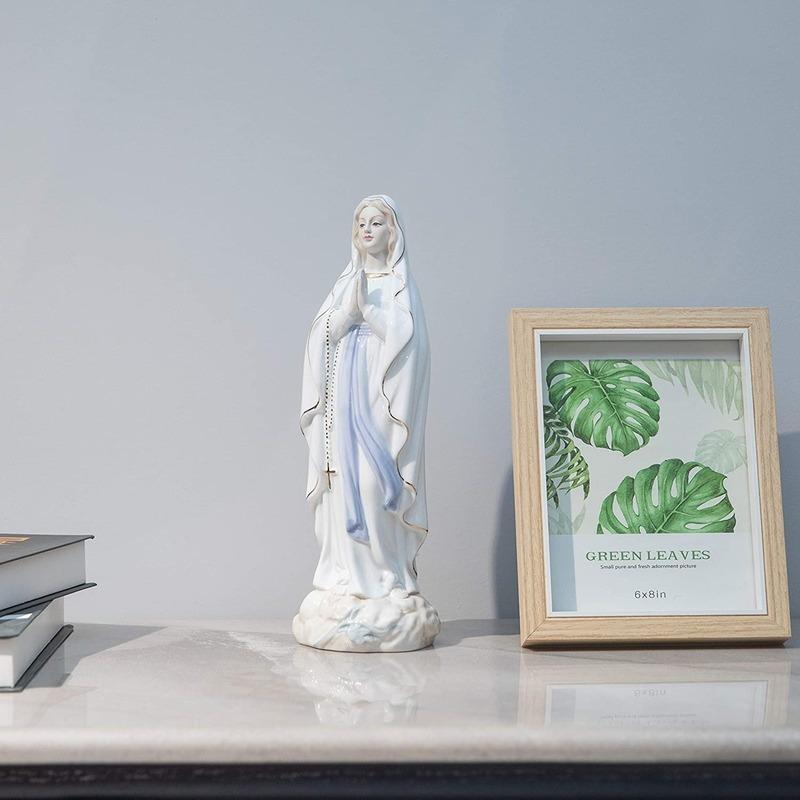 30 см Статуя Девы Марии Лурдской Католическая Святая Статуя Высококачественная Керамическая Коллекционная Статуэтка Статуэтка