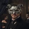 Gothic Cosplay Mask Halloween Ram Horn Demon Mask, Horror Devil Half Face Lightweight Masquerade for Costume Party Vintage