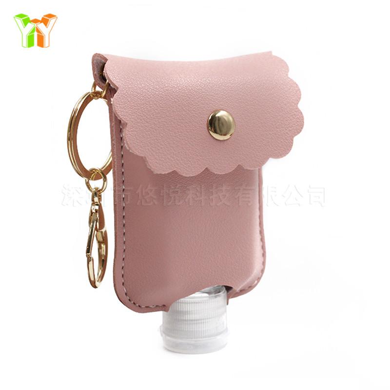 60 мл портативный дезинфицирующий гель для рук с кобурой-брелком, бутылка для путешествий, многоразовая пластиковая бутылка для спирта/дезинфицирующего средства для рук, безопасность