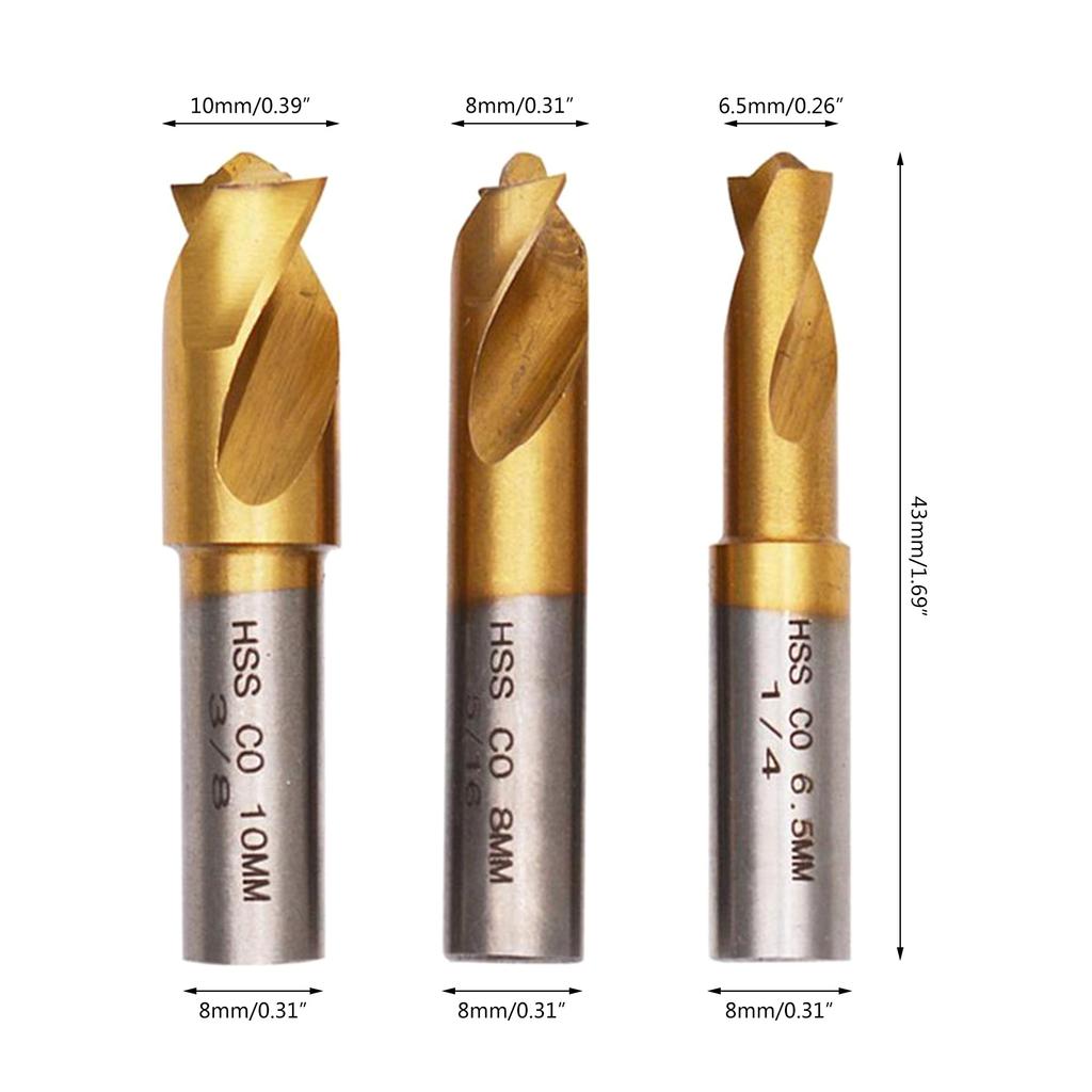 Набор сверл HSS CO Cobalt для закаленных металлов, сверла для удаления точек сварки, сверла с титановым покрытием