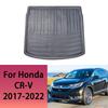 Car Rear Trunk Mat For Honda CRV CR-V MK5 2017 2018 2019 2020 2021 2022 Tailored Cargo Liner Boot Floor Tray Carpet Protector