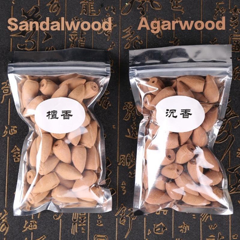 40/80/120 Pcs Natural Sandalwood Backflow Incense Indoor Air Purifying Freshener Relieve Fatigue