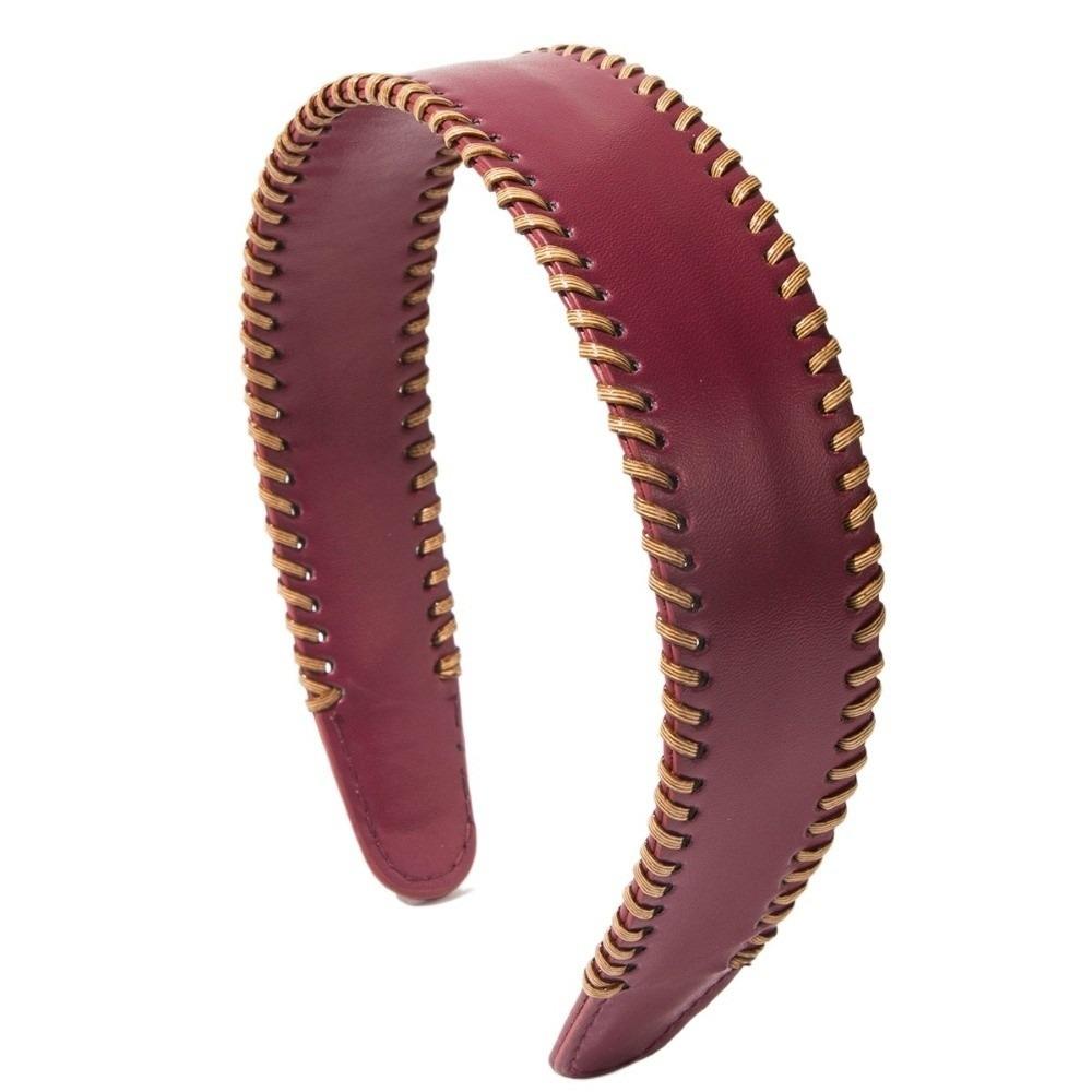 Korean Style Women Hair Hoop Non-Slip Wide Edge Hairband Sweet Leather Headband Wash Face