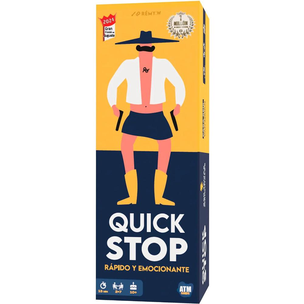 QUICK STOP Party Card Game, Fast Reaction Family Board Game for Adults Kids, Spanish Version
