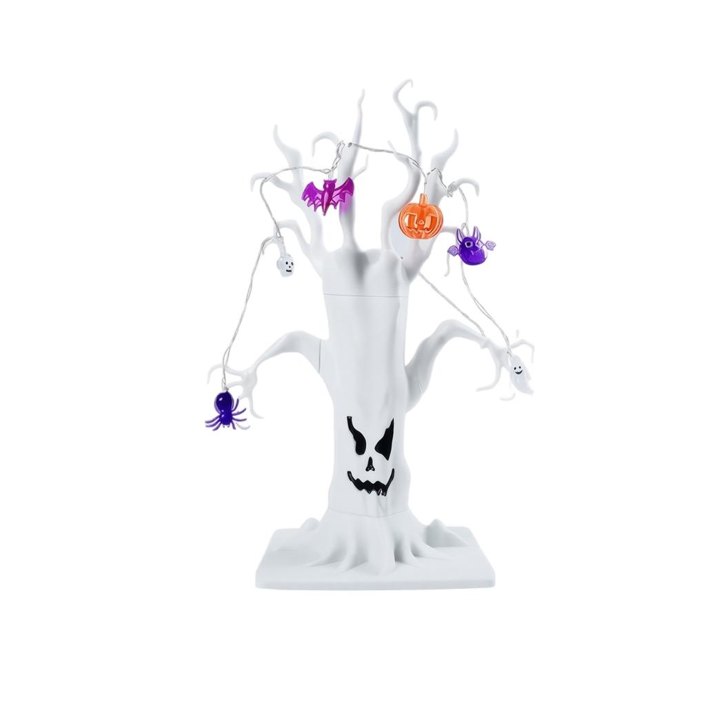 Хэллоуинская настольная лампа-дерево Улыбка Декор для вечеринки Домашнее украшение