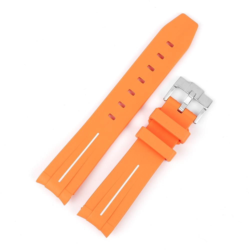 Curved Interface Rubber Watch Strap 20mm Men Women Waterproof Sports Watch Band for Moonswatch Watchband Watch Accessories