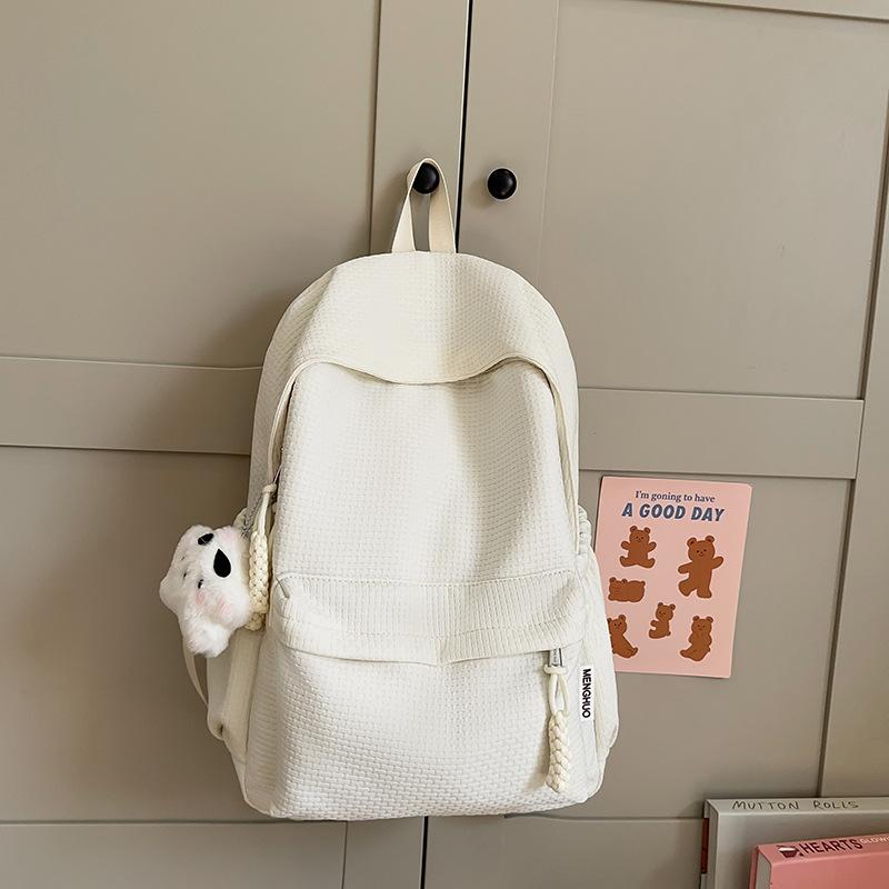 Schoolbag high-value schoolbag female college student Korean version niche high school backpack simple and versatile junior high school student