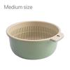 2/6Pcs Kitchen Double-Layer Drain Basket Rotatable Storage Basket for Washing Vegetables Fruit Colander Baskets Kitchen Tools