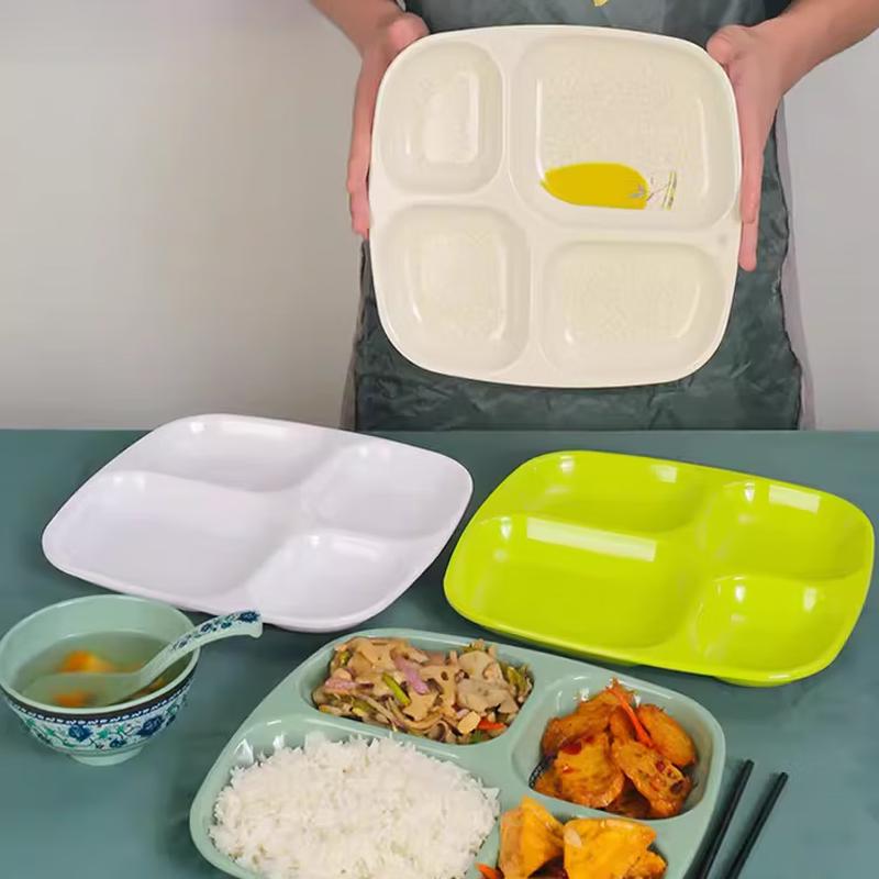 Four-Compartment Melamine Fast Food Tray