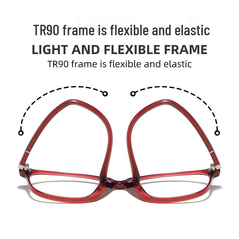 Легкие очки для чтения TR90 с защитой от синего света: Маленькая рамка, Высокое разрешение для людей среднего и пожилого возраста