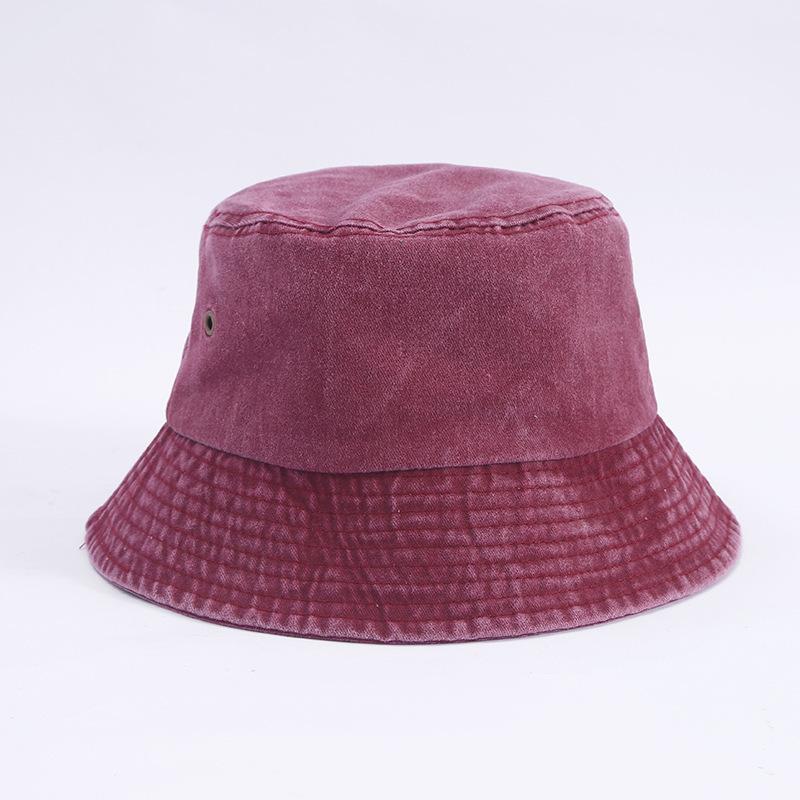 Retro Washed Fisherman Hat Simple Trendy Men and Women All-match Foldable Fashionable Cowboy Bucket Hat