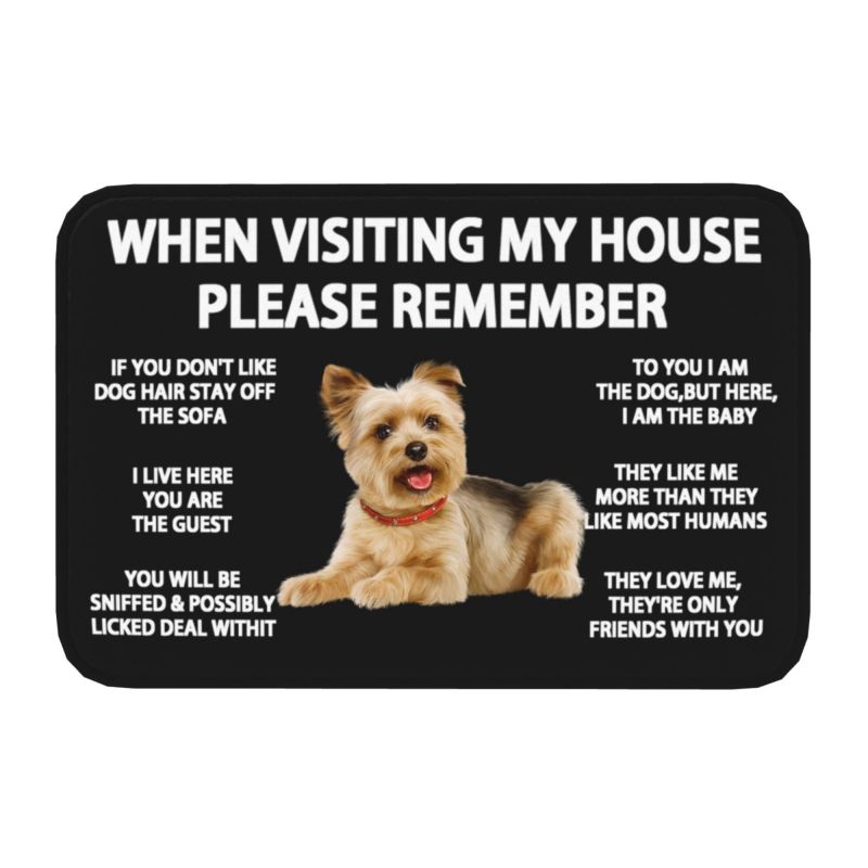 Peeking Dog Jack Russell Terrier Front Door Floor Entrance Mat Outdoor Pet Animal Bath Kitchen Doormat Living Room Carpet Rug