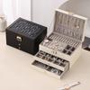 Jewelry Storage Leather Box Multi-layer Large Capacity Drawer Home Jewelry Box Ring Earrings Box Jewelry