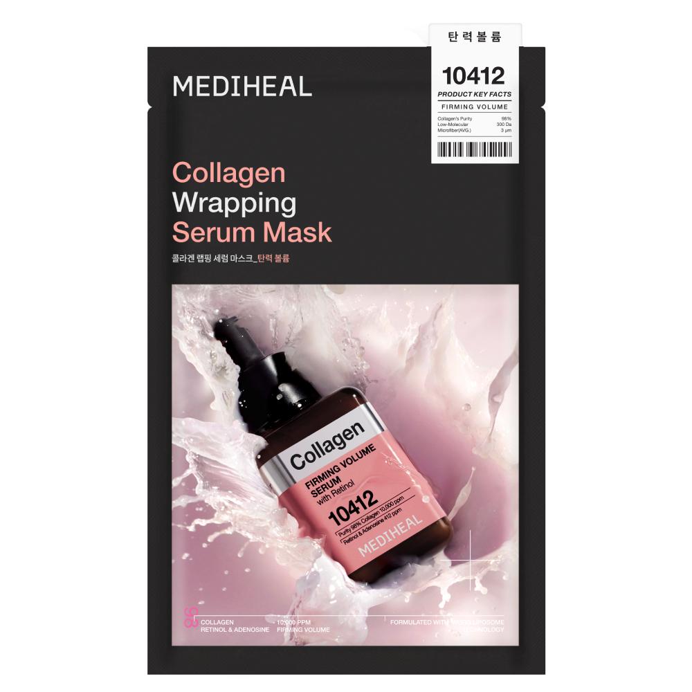 Mediheal Обертывающая сывороточная маска (Выберите 1 из 5 типов) (Мадекассосид, Коллаген, Витамин С, Гиалуроновая кислота, Чайное дерево)