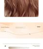 Champagne Color Long Curly Wig with Air Bangs - Korean Style for Women