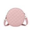 Сумка женская новая однотонная с ромбовидной вышивкой, сумка-мессенджер, маленькая круглая сумка, с маленькой сумкой для мелочи, модная