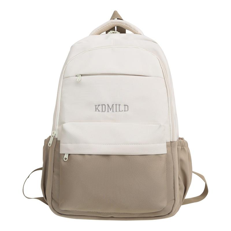 Студенческий школьный рюкзак, женский рюкзак с цветными блоками, компьютерный рюкзак большой емкости, мужской рюкзак для средней школы