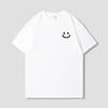 2025 Summer Men's and Women's Smiling Face Printed T-shirt 100% Cotton Round Neck Short Sleeve Top Harajuku T-shirt Y2K