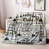 Camping Rules Home Customize Your Name Blankets Comfortable Soft Lightweight Allseason Multipurpose Blanket For Picnics Sofas Offices Beds Living