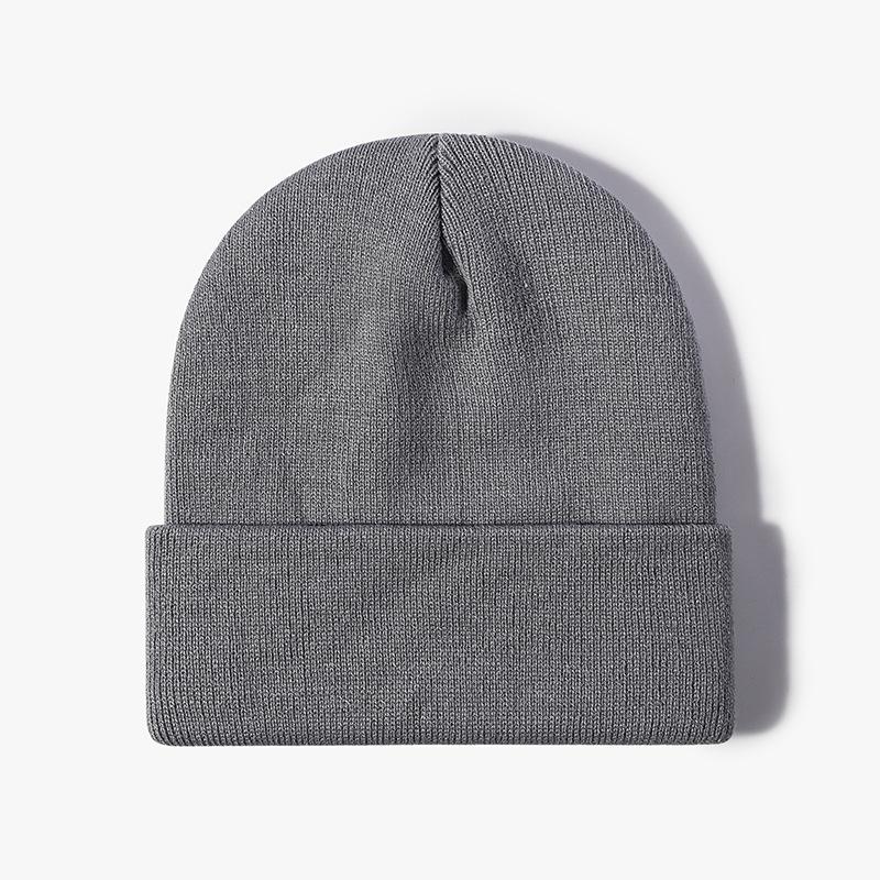 Knitted Hat Women's Winter Jacquard Four Corners Warm Thickened Men's Cold Hat Outdoor Black Versatile Wool Hat Purple Cold Protection