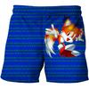2025 MINISO Пляжные штаны для детей 4-14 лет Шорты Sonic 2 Штаны для девочек и мальчиков Штаны Харадзюку Для детей 3D Мультяшный принт Детские штаны