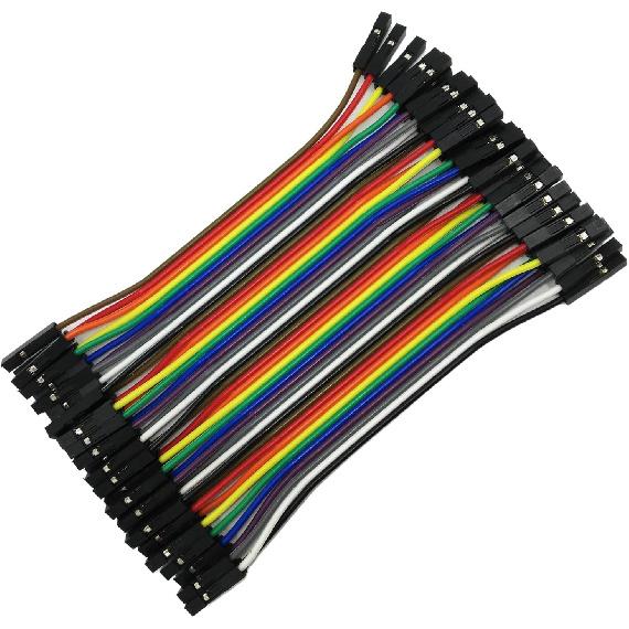 COMeap Breadboard Jumper Wires, Multicolored Ribbon Dupont Cables Assorted Kit 120 Pieces 10CM 40pin Male to Female for Arduino Raspberry Pi