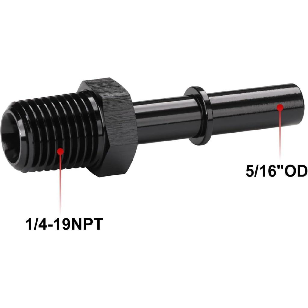 1/4 NPT Male to 5/16" SAE Quick Disconnect Male Push On 1/4 NPT to 5/16"