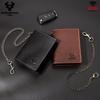 Humerpaul Упаковка подарочной коробки Натуральная кожа Мужской кошелек Rfid-кисть Тонкая сумка для карточек Противоугонная цепочка