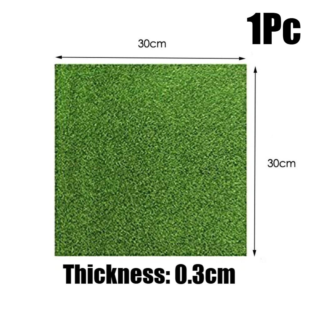 1-10Pcs 15/30CM Mini Simulation Turf, Modern Grass, Artificial Green Lawn Mat, Miniature Moss Grass for Miniature Dollhouse