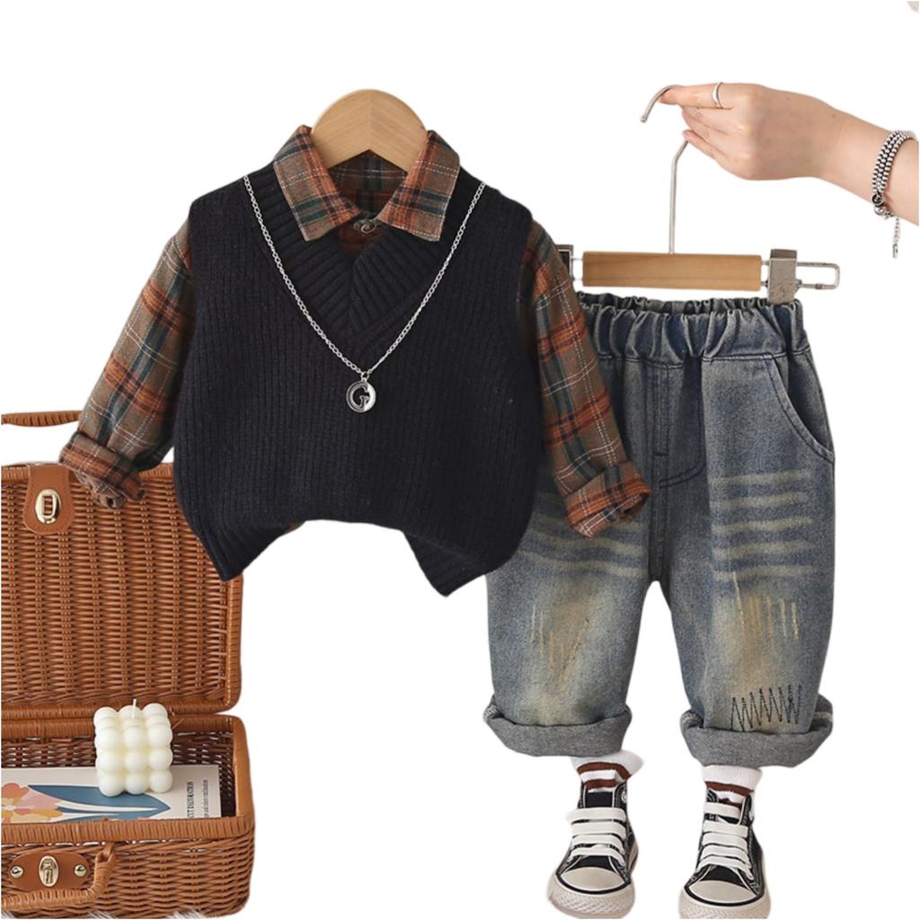 Детский повседневный комплект с длинным рукавом, удобные наряды для повседневной носки