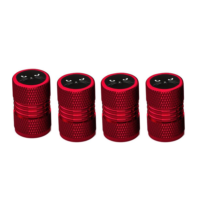 Aluminum Plaid Three‑Color Tire Valve Stem Caps Universal Wheel Decorative Valve Core Covers