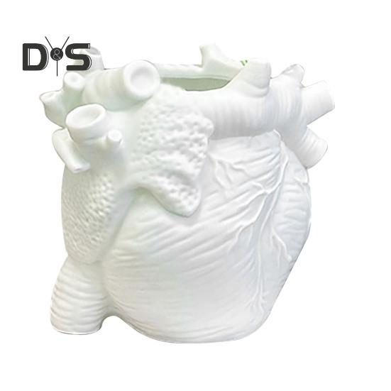 Маленький держатель для ручек в форме человеческого сердца, реалистичная 3D-модель анатомии сердца, настольный органайзер для хранения кистей для макияжа, ручек