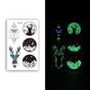 Little Sexy Cute Tattoo for Women Glowing Dark Taty Waterproof Fake Tatoo Luminous Tattoo Stickers Body Art Cartoon Tattoo