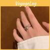Модное геометрическое кольцо из меди, регулируемое, со stunning цирконием, для женщин